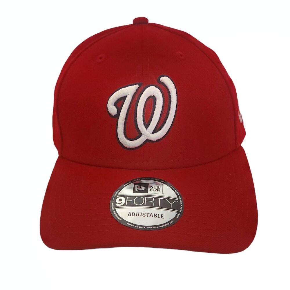 NEW ERA 9Forty MLB Washington Nationals adjustable red baseball cap league hat